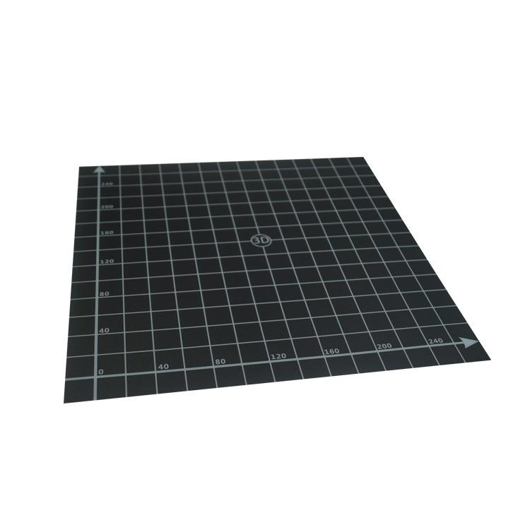 300*300mm Black Square Scrub Surface Hot Bed Platform Sticker Sheet With 1:1 Coordinate For 3D Printer